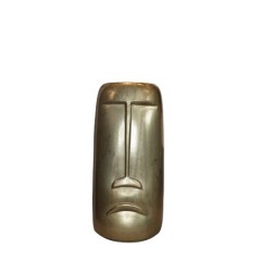LARGE GOLD FACE VASE CERAMIC 